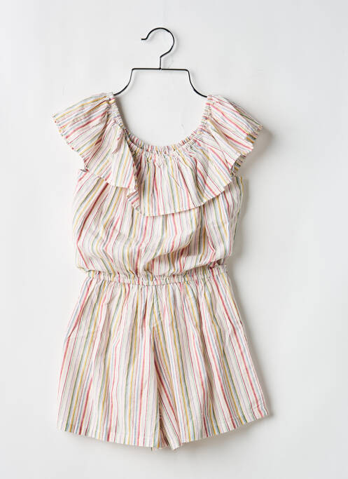 Combishort col rond manches courtes beige NAME IT fille