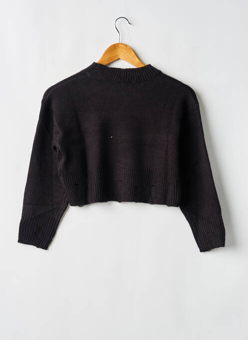 Pull coupe droite manches longues noir TIFFOSI fille