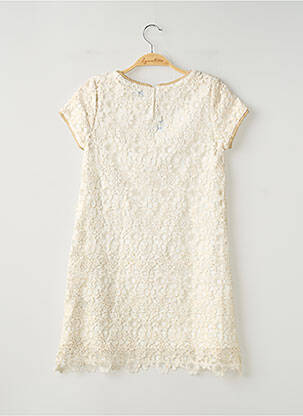 Robe mi-longue doublure manches courtes blanc MAYORAL fille