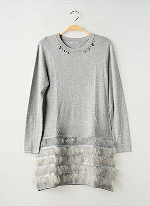 Robe pull manches longues manches longues gris MAYORAL fille