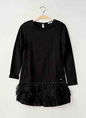 Robe courte manches longues manches longues noir MAYORAL fille