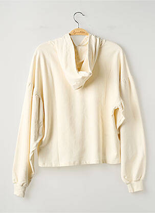 Sweat-shirt à capuche col v manches longues beige TIFFOSI fille