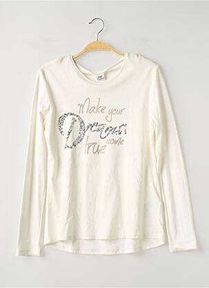 T-shirt coupe droite manches longues blanc MAYORAL fille