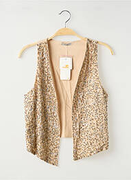 Gilet sans manche coupe droite beige MAYORAL fille