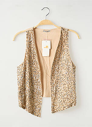Gilet sans manche coupe droite beige MAYORAL fille