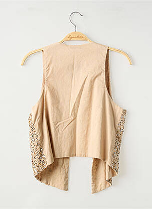 Gilet sans manche coupe droite beige MAYORAL fille