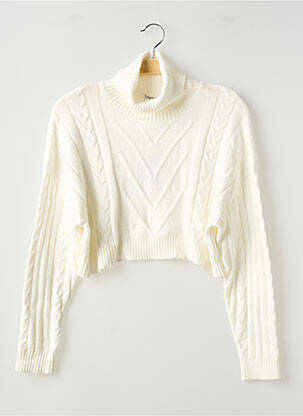 Pull coupe droite manches longues blanc TIFFOSI fille
