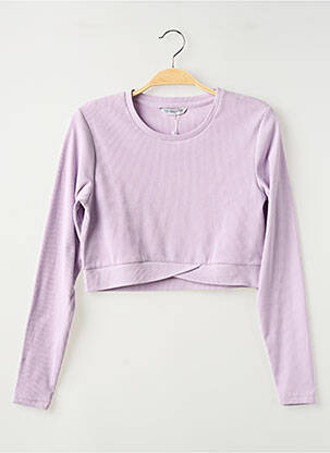 Top coupe cintrée manches longues violet TIFFOSI fille