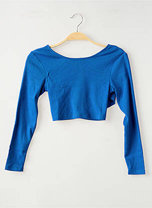 Top coupe cintrée manches longues bleu TIFFOSI fille
