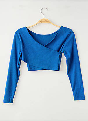 Top coupe cintrée manches longues bleu TIFFOSI fille
