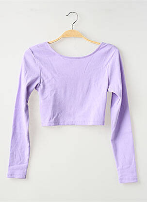 Top coupe cintrée manches longues violet TIFFOSI fille