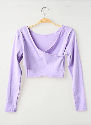 Top coupe cintrée manches longues violet TIFFOSI fille