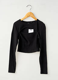 Top col rond manches longues noir TIFFOSI femme