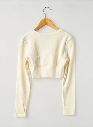 Top coupe cintrée manches longues beige TIFFOSI fille