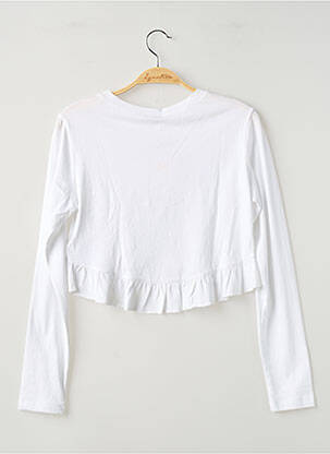 Gilet manches longues coupe droite blanc MAYORAL fille