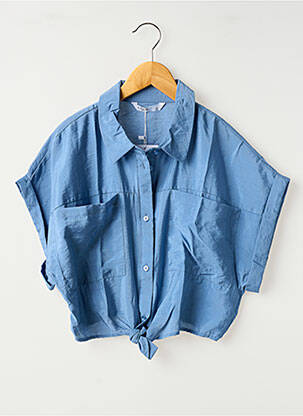Chemisier col chemisier manches courtes bleu TIFFOSI fille