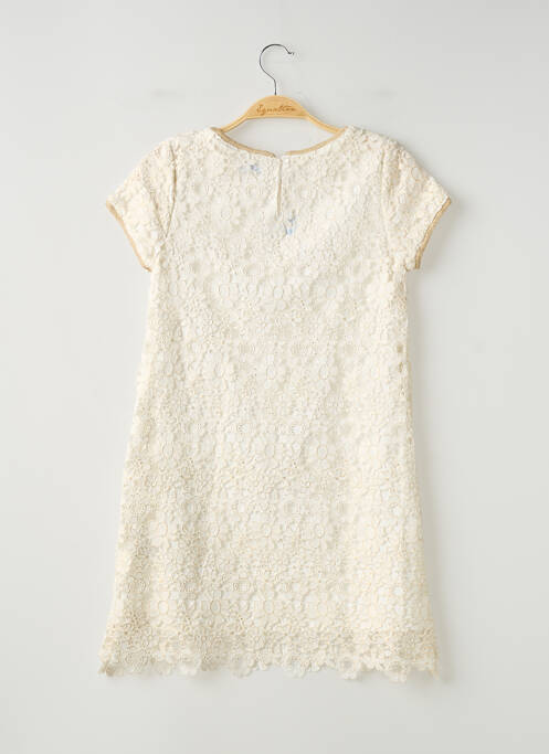 Robe mi-longue doublure manches courtes blanc MAYORAL fille