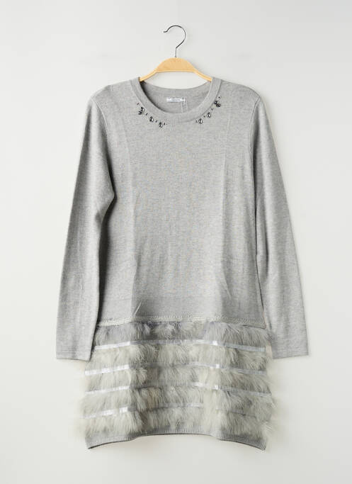 Robe pull manches longues manches longues gris MAYORAL fille