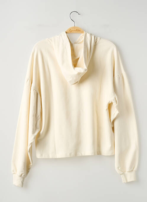 Sweat-shirt à capuche col v manches longues beige TIFFOSI fille