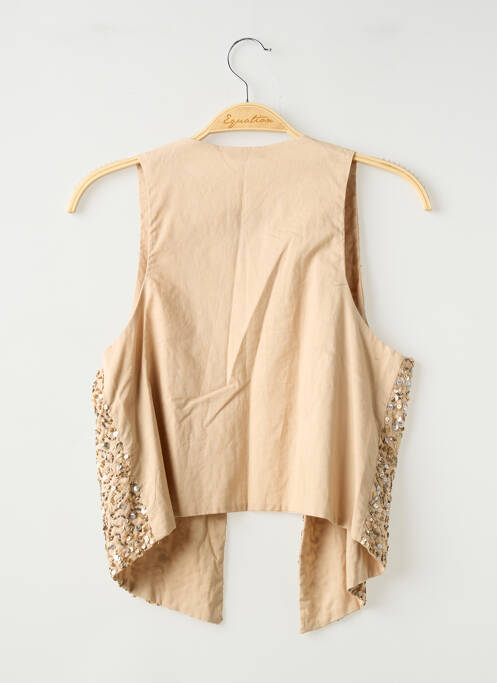 Gilet sans manche coupe droite beige MAYORAL fille