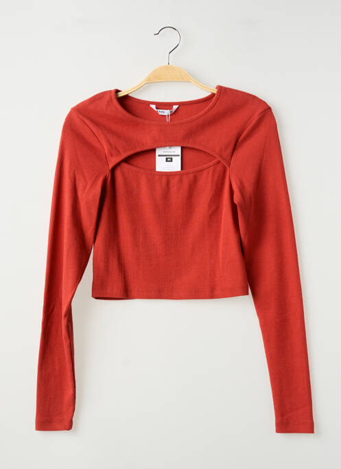 Top coupe droite manches longues orange TIFFOSI fille