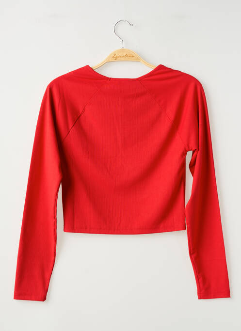 Top coupe droite manches longues rouge TIFFOSI fille