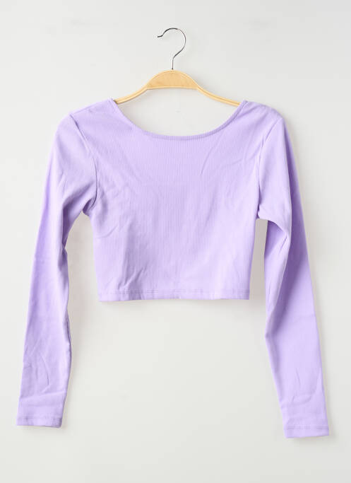 Top coupe cintrée manches longues violet TIFFOSI fille
