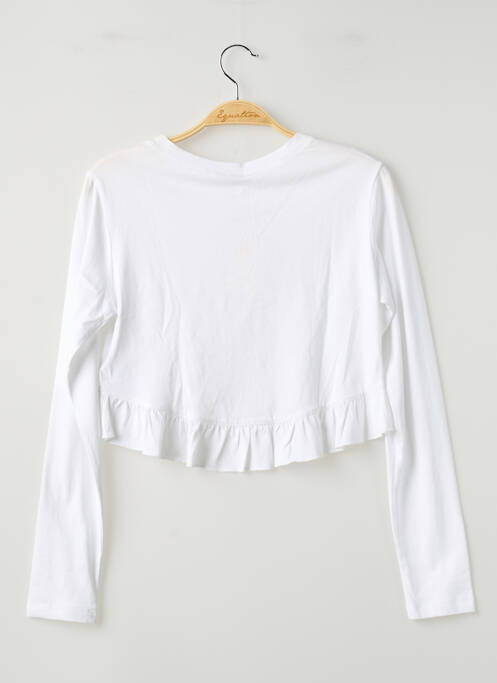 Gilet manches longues coupe droite blanc MAYORAL fille