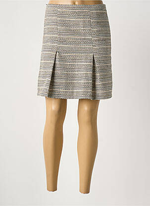 Jupe courte tissage tweed beige IL QUARTO STILE femme