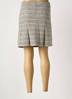 Jupe courte tissage tweed beige IL QUARTO STILE femme