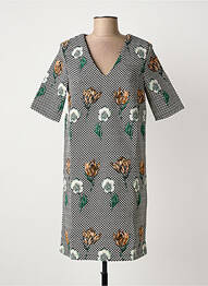 Robe courte manches courtes manches courtes noir IL QUARTO STILE femme