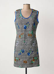 Robe courte fermeture zippée au dos sans manche bleu IL QUARTO STILE femme