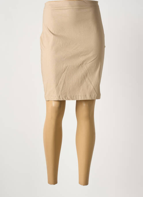 Jupe courte taille haute beige IL QUARTO STILE femme