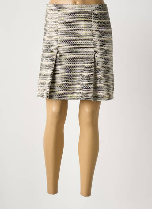 Jupe courte tissage tweed beige IL QUARTO STILE femme