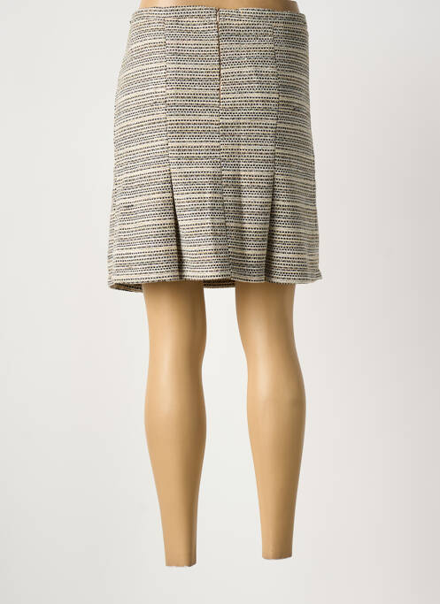 Jupe courte tissage tweed beige IL QUARTO STILE femme