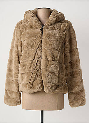 Manteau court capuche a capuche beige TRUSSARDI JEANS femme