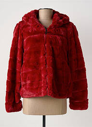 Manteau court capuche a capuche rouge TRUSSARDI JEANS femme