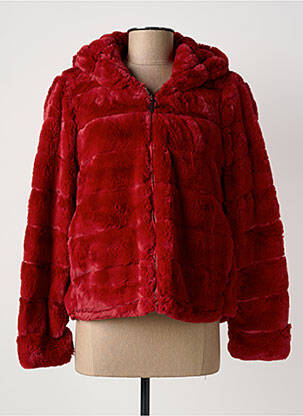 Manteau court capuche a capuche rouge TRUSSARDI JEANS femme