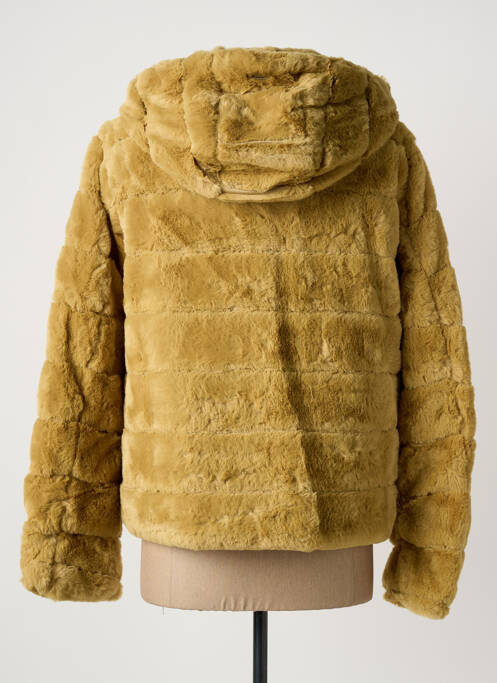 Manteau court coupe droite a capuche jaune TRUSSARDI JEANS femme