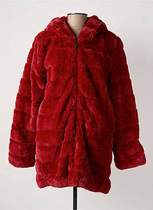 Manteau long a capuche a capuche rouge TRUSSARDI JEANS femme