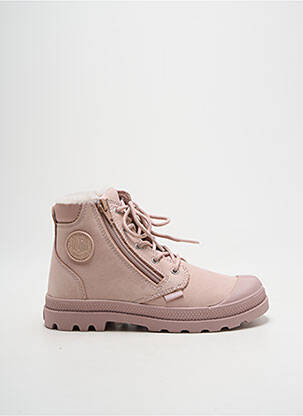 Bottines/boots fourrée talon bas rose PALLADIUM fille