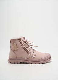 Bottines/boots fermeture zip et lacets talon bas rose PALLADIUM fille