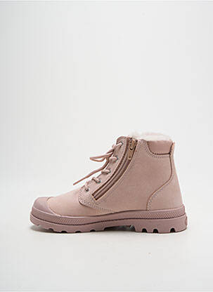 Bottines/boots fourrée talon bas rose PALLADIUM fille