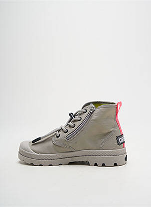 Baskets bout rond bout rond gris PALLADIUM garçon