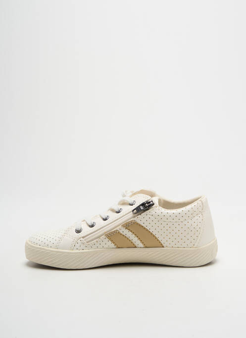 Baskets tissage satiné bout rond or PALLADIUM fille