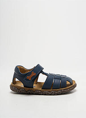 Sandales/nu pieds tissage satiné bout rond bleu STONES AND BONES garcon