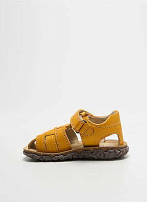 Sandales/nu pieds tissage satiné bout rond jaune STONES AND BONES garçon