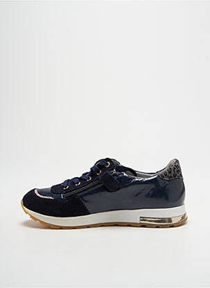 Baskets tissage vernis bout rond bleu GBB fille