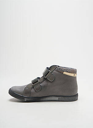 Baskets tissage vernis bout rond gris LE LOUP BLANC fille