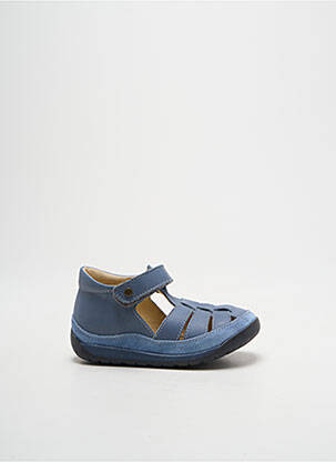 Sandales/nu pieds tissage satiné bout rond bleu FALCOTTO garcon